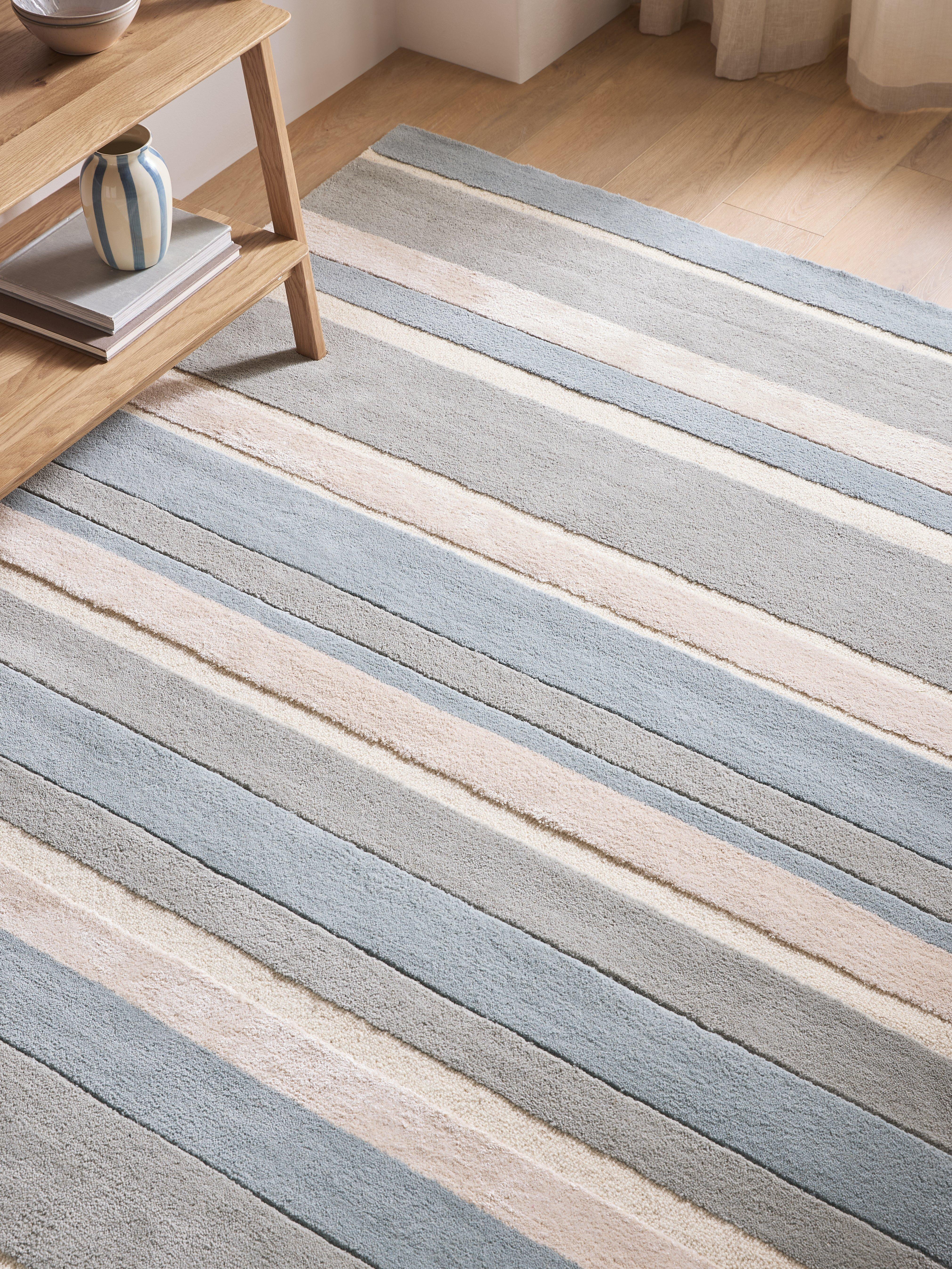 John Lewis Amelia stripe hand loomed rug 150x90cm - British product