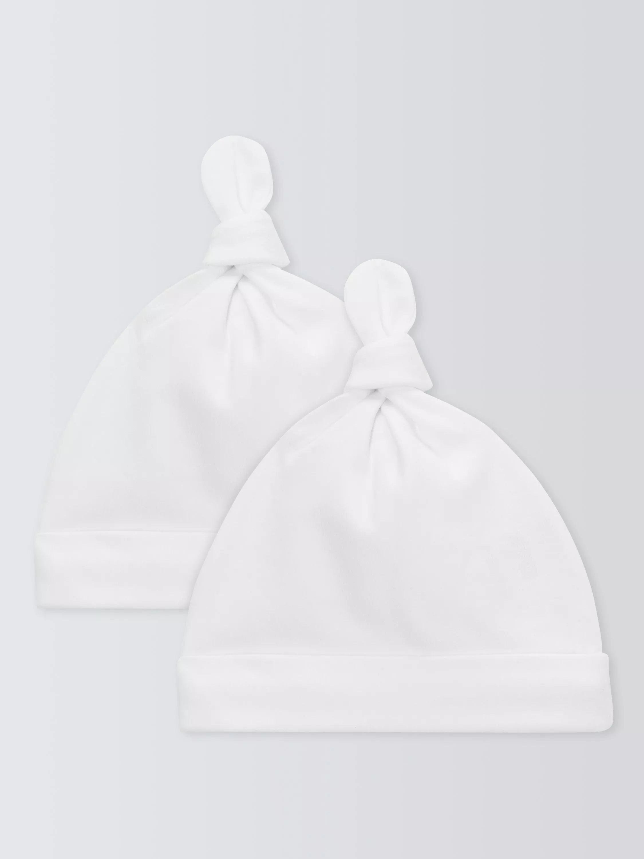 John Lewis baby cotton hat pack of 2 white - British product