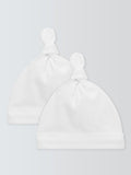 John Lewis baby cotton hat pack of 2 white - British product