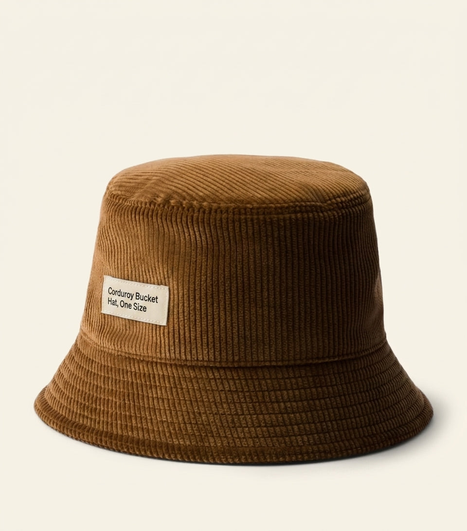Prada cotton corduroy bucket hat, imported from the UK