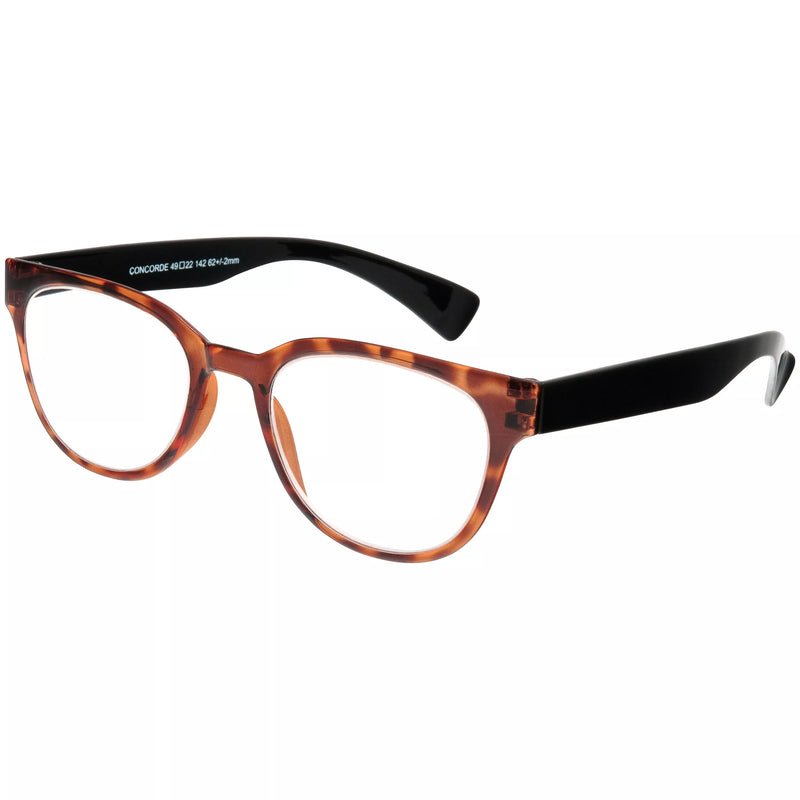 Magnif Eyes very narrow fit oval reading glasses tortoise, imported from the UK