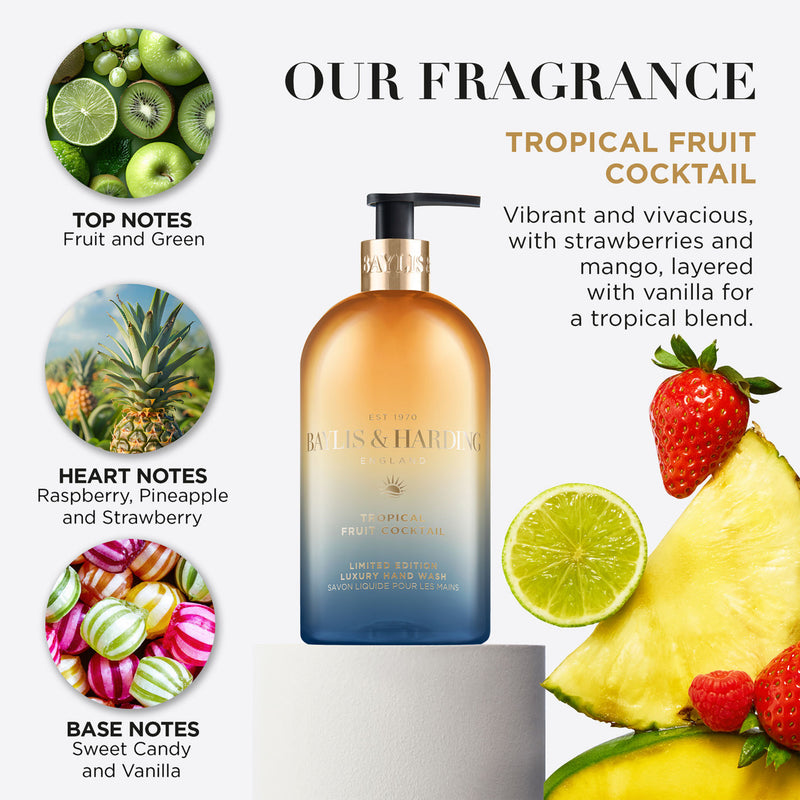 Baylis & Harding Tropical Fruit Cocktail hand wash 500ml - British product