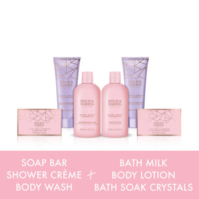 Baylis & Harding ultimate bathing gift set jojoba vanilla almond oil, UK version