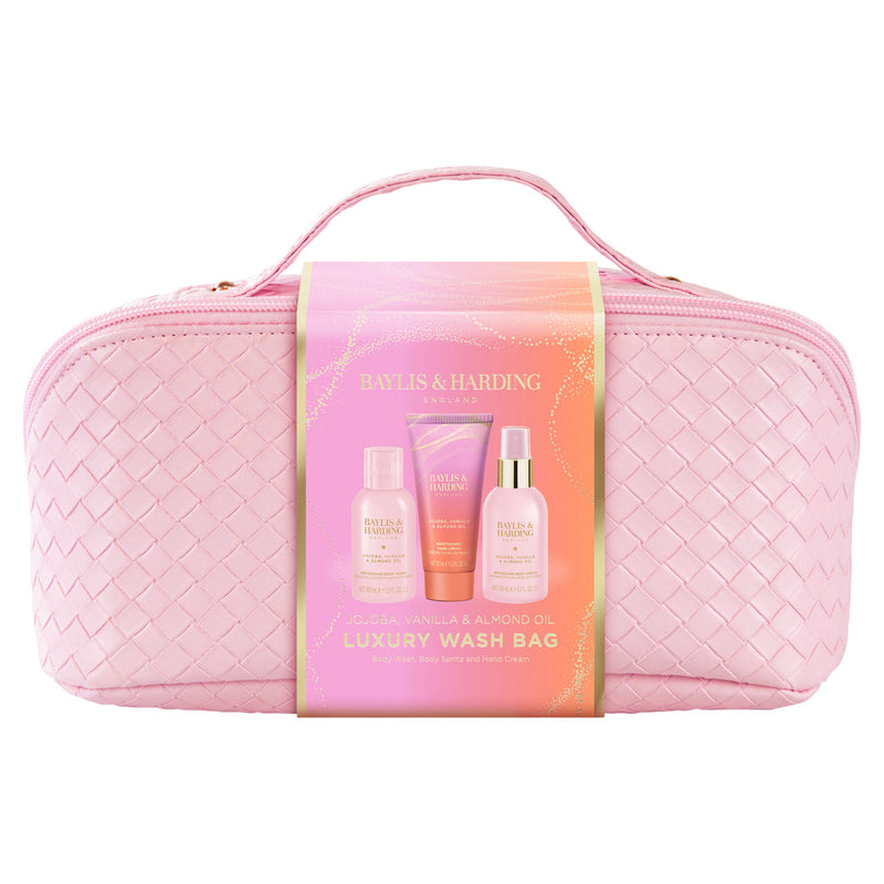 Baylis & Harding luxury wash bag gift set jojoba vanilla almond oil, imported from the UK
