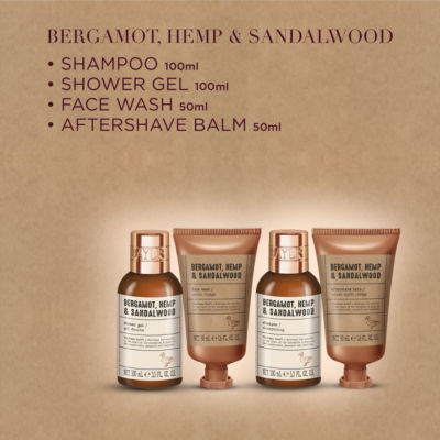 Baylis & Harding luxury wash bag gift set Bergamot Hemp Sandalwood (British brand)
