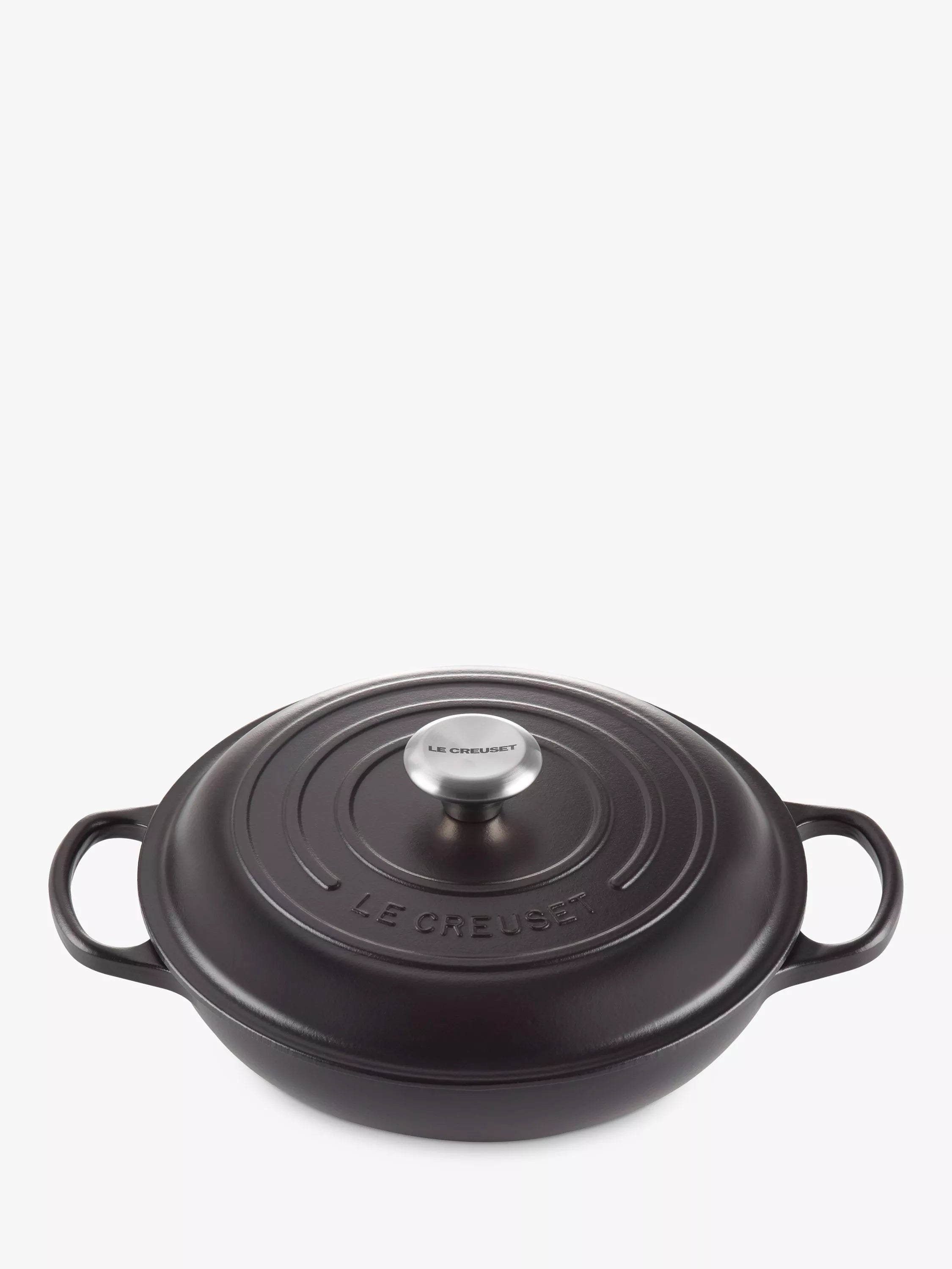 Cast Iron Shallow Casserole Dish in Volcanic Finish