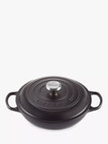 Cast Iron Shallow Casserole Dish in Volcanic Finish