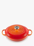 Cast Iron Shallow Casserole Dish in Volcanic Finish