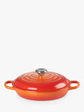 Le Creuset cast iron shallow casserole in volcanic color, UK version