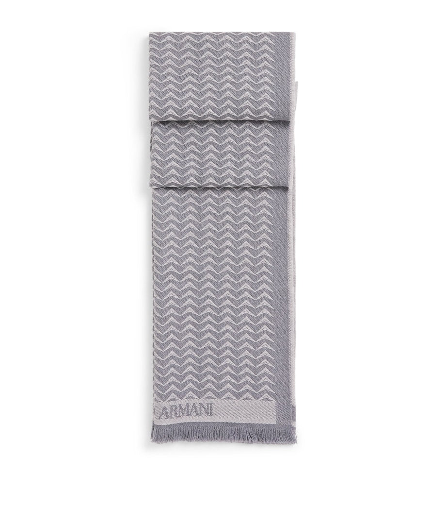 Giorgio Armani wool geometric print scarf 180cm x 40cm (British brand)
