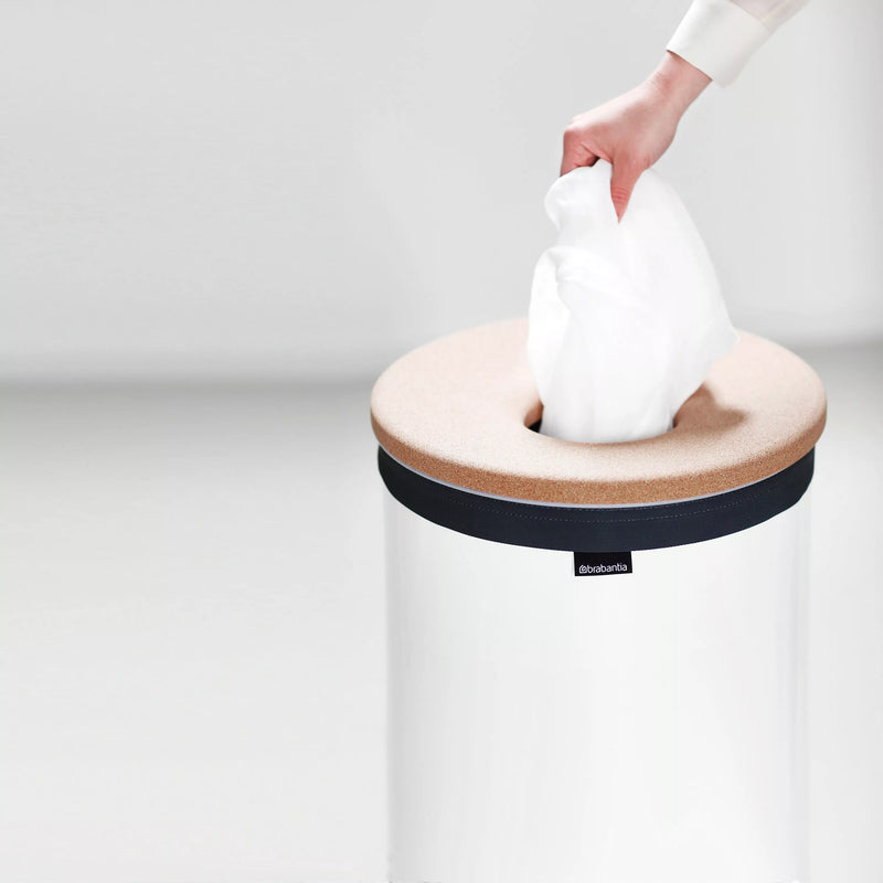 Brabantia white cork lid laundry bin 60L (British brand)