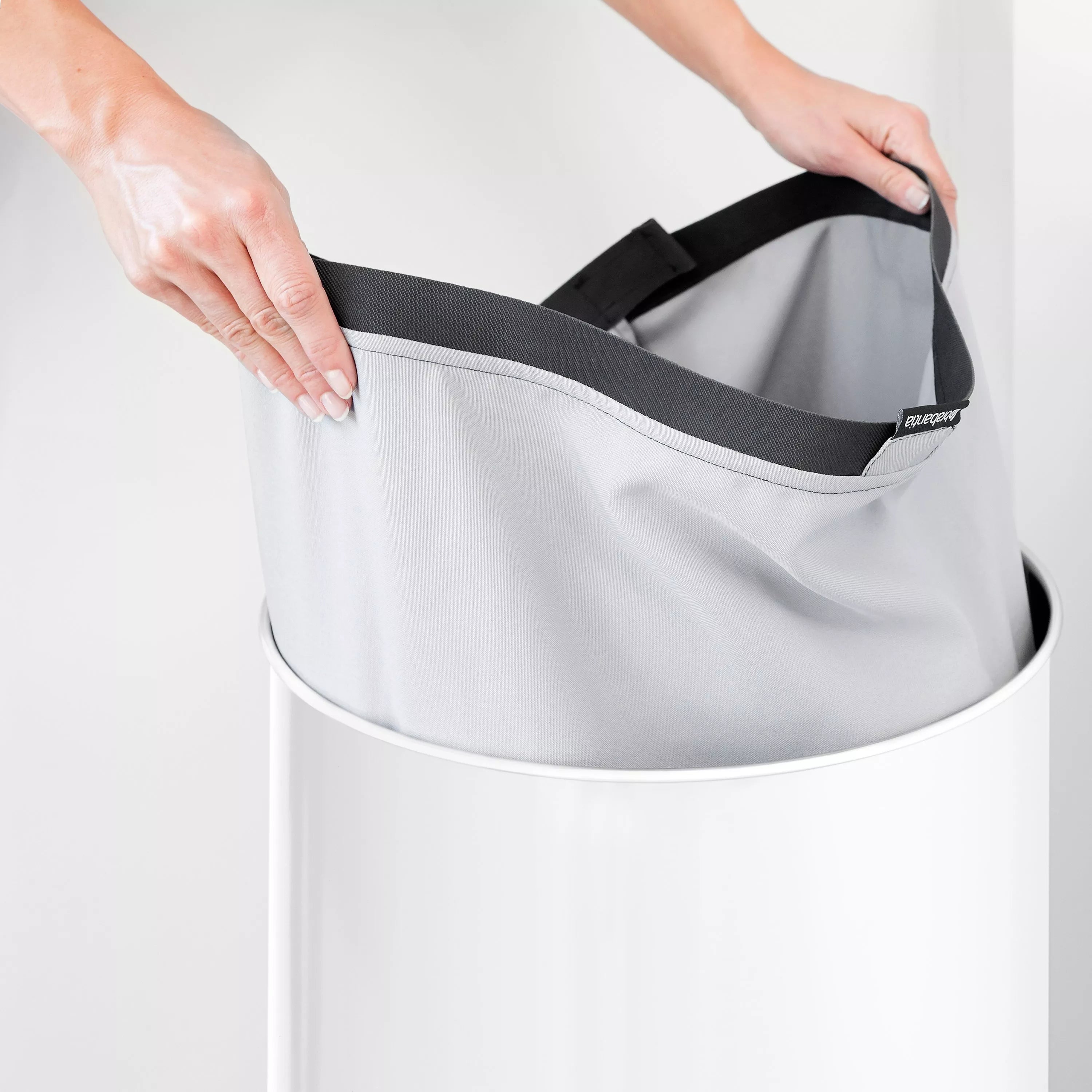 Brabantia white cork lid laundry bin 60L (British brand)
