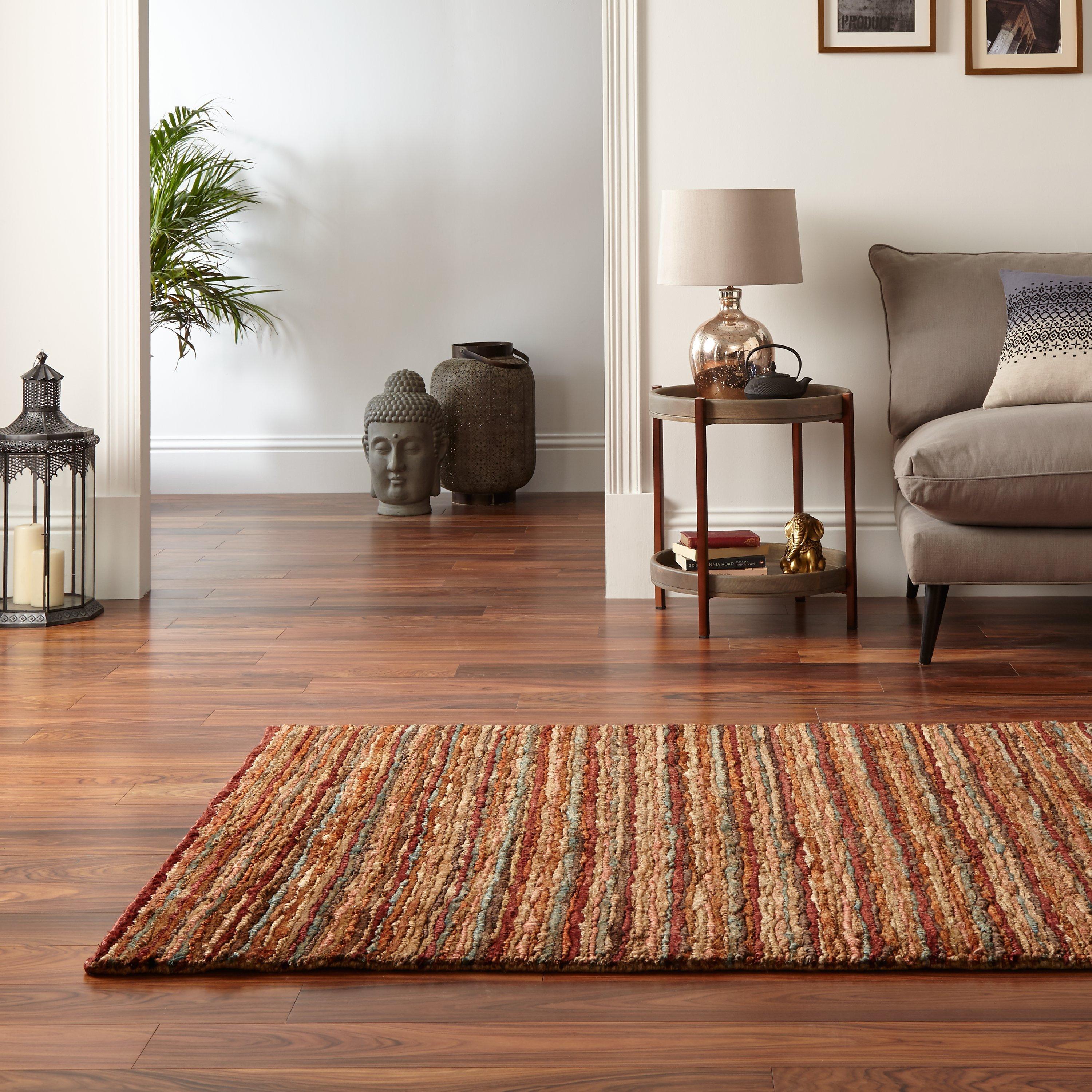 John Lewis rug Rustic Jute Stripe Hand Knotted 150x90cm, UK version