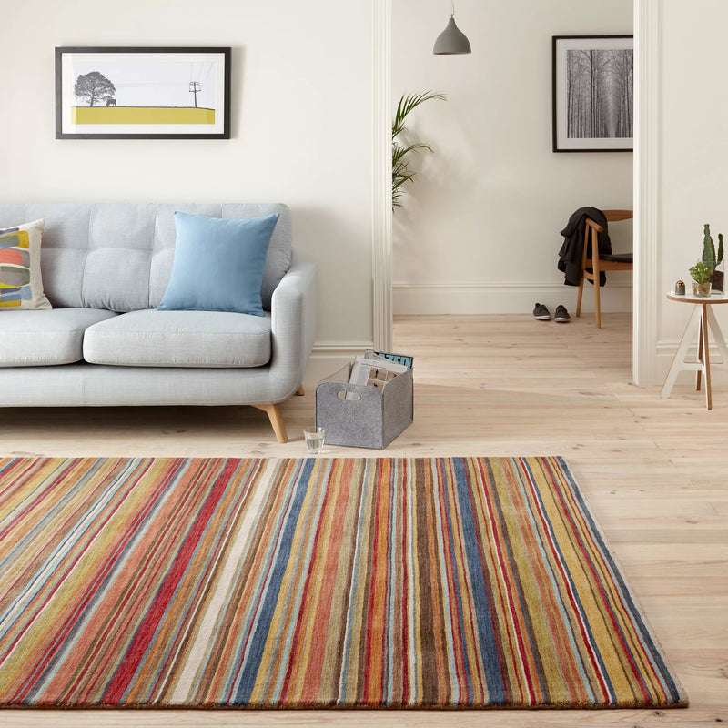 John Lewis Russet Multistripe hand loomed rug 120x60cm, UK version