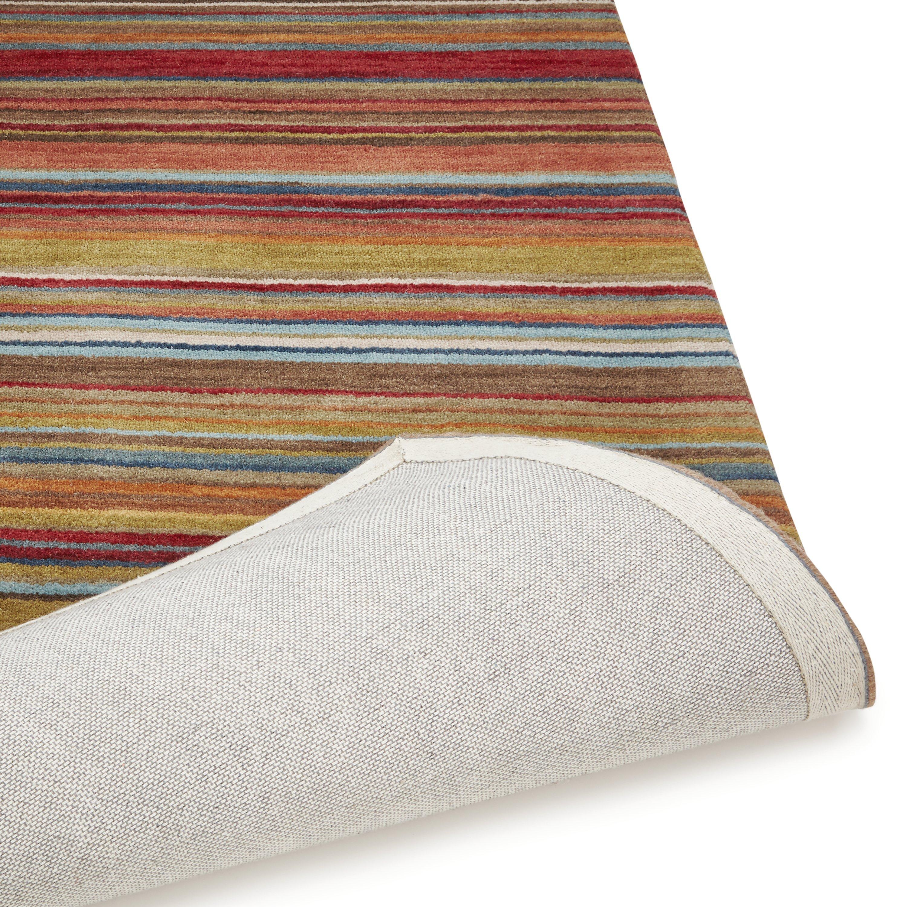 John Lewis Russet Multistripe hand loomed rug 120x60cm, UK version