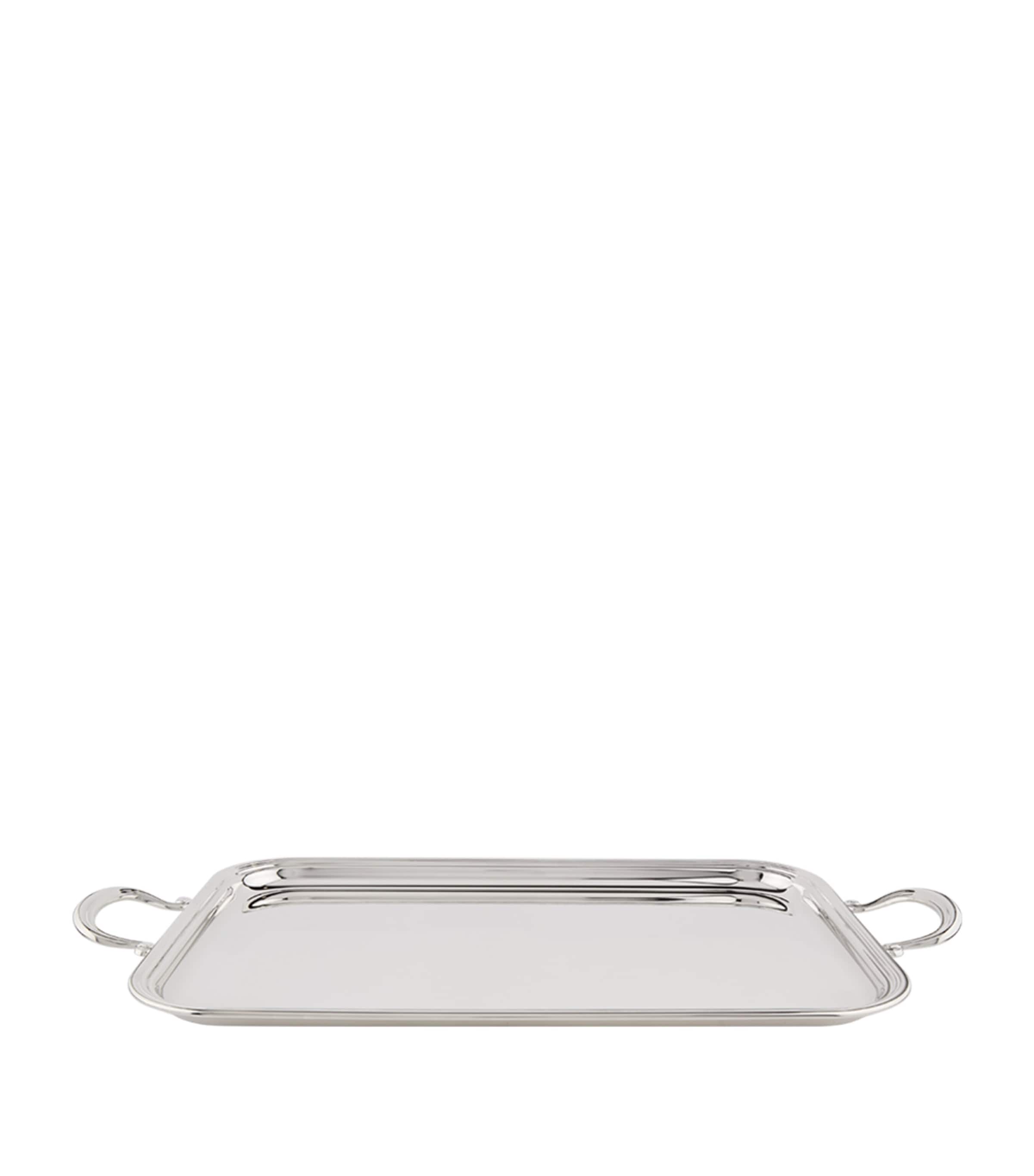 Greggio silver plated English tray with handles 50cm x 33cm, UK version