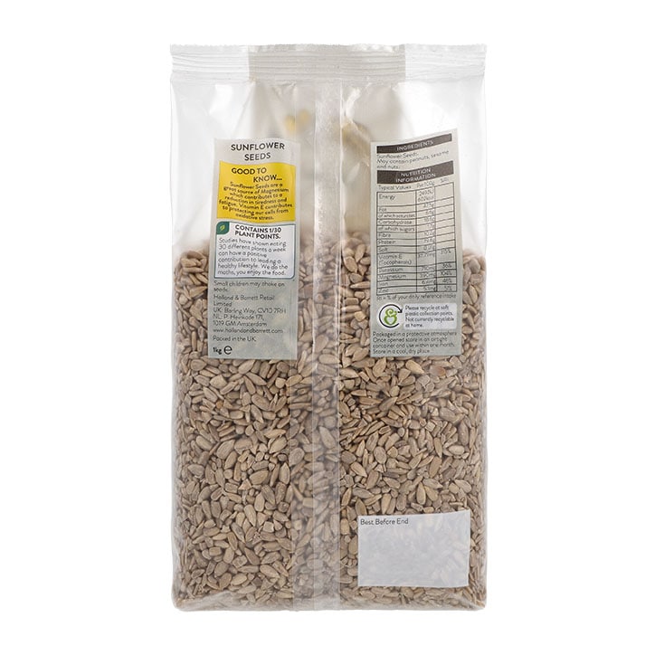 Holland & Barrett Sunflower Seeds 1kg Seeds Holland&Barrett   