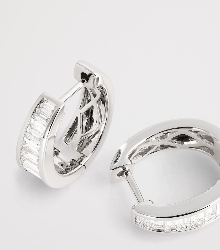 Anita Ko white gold diamond Meryl huggie earrings, UK version