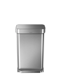 Simplehuman rectangular 45L pedal bin brushed stainless steel, imported from the UK