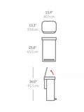 Simplehuman rectangular 45L pedal bin brushed stainless steel, imported from the UK