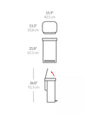 Simplehuman rectangular 45L pedal bin brushed stainless steel, imported from the UK