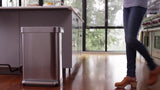Simplehuman rectangular 45L pedal bin brushed stainless steel, imported from the UK
