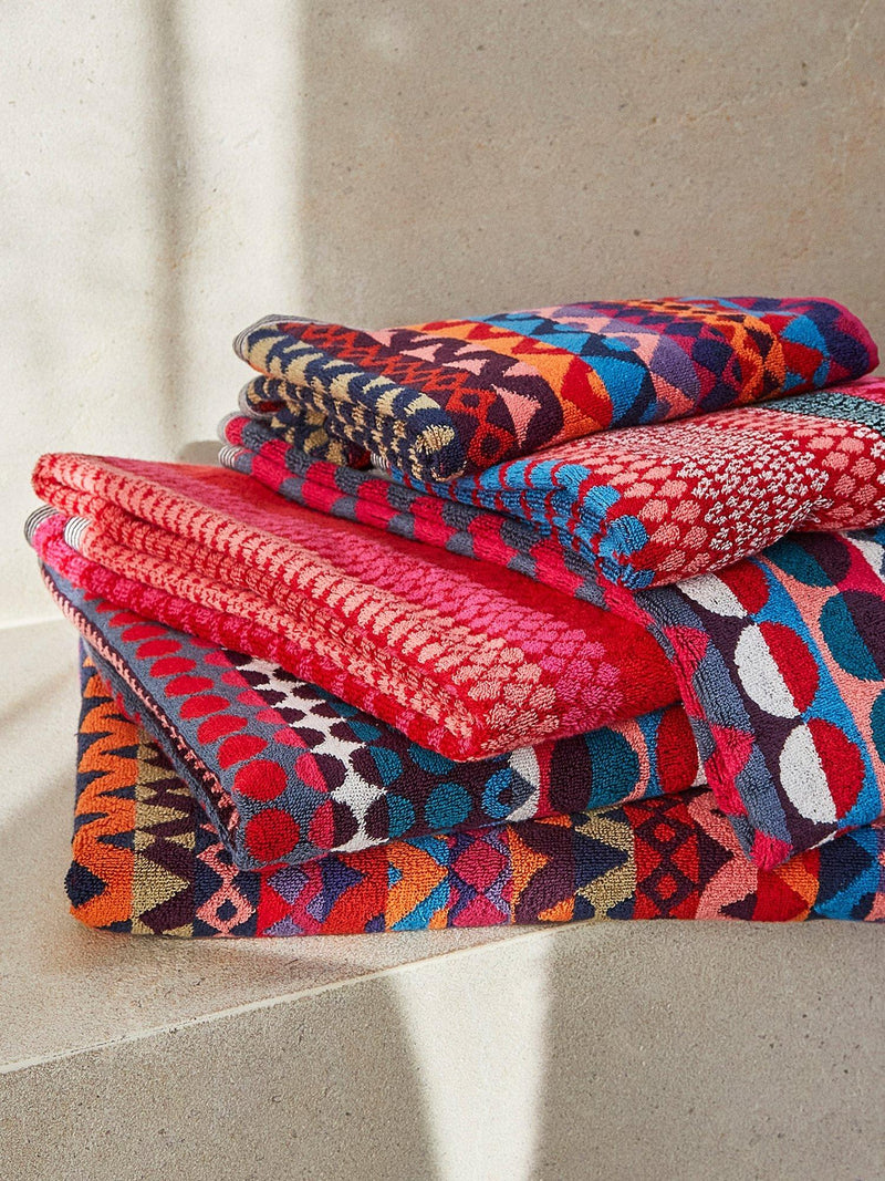 Margo Selby John Lewis Faversham towel red 100% cotton (British brand)