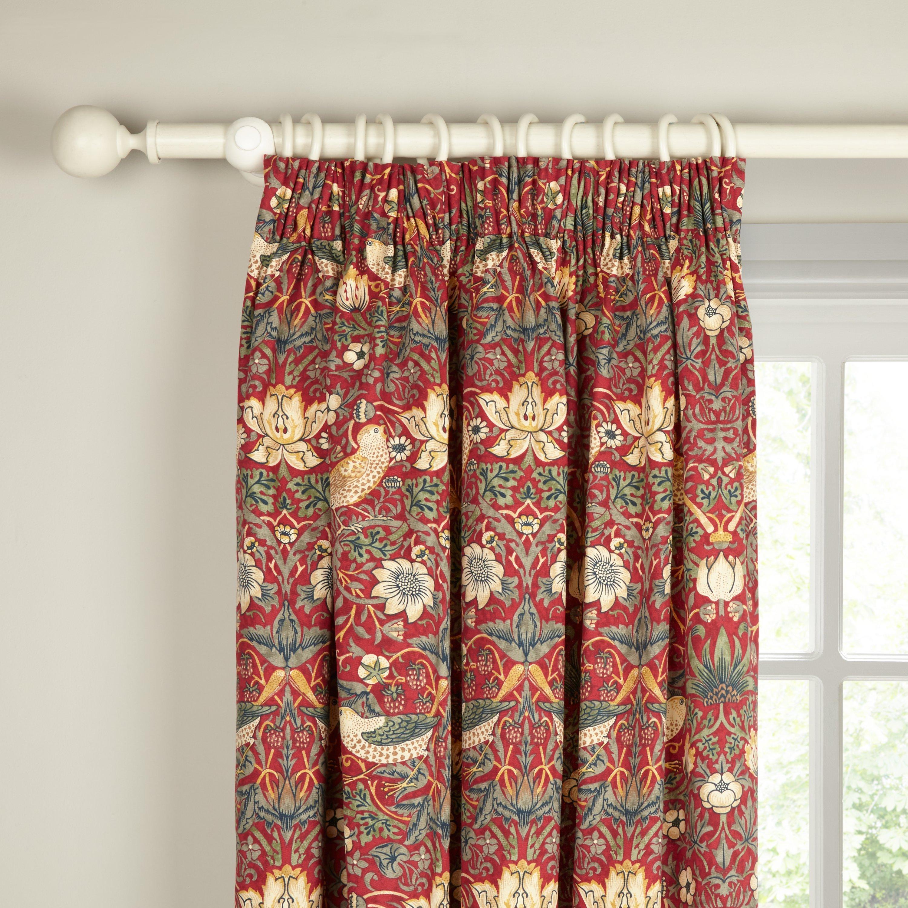 Morris & Co. Strawberry Thief curtains 137cm drop, UK version