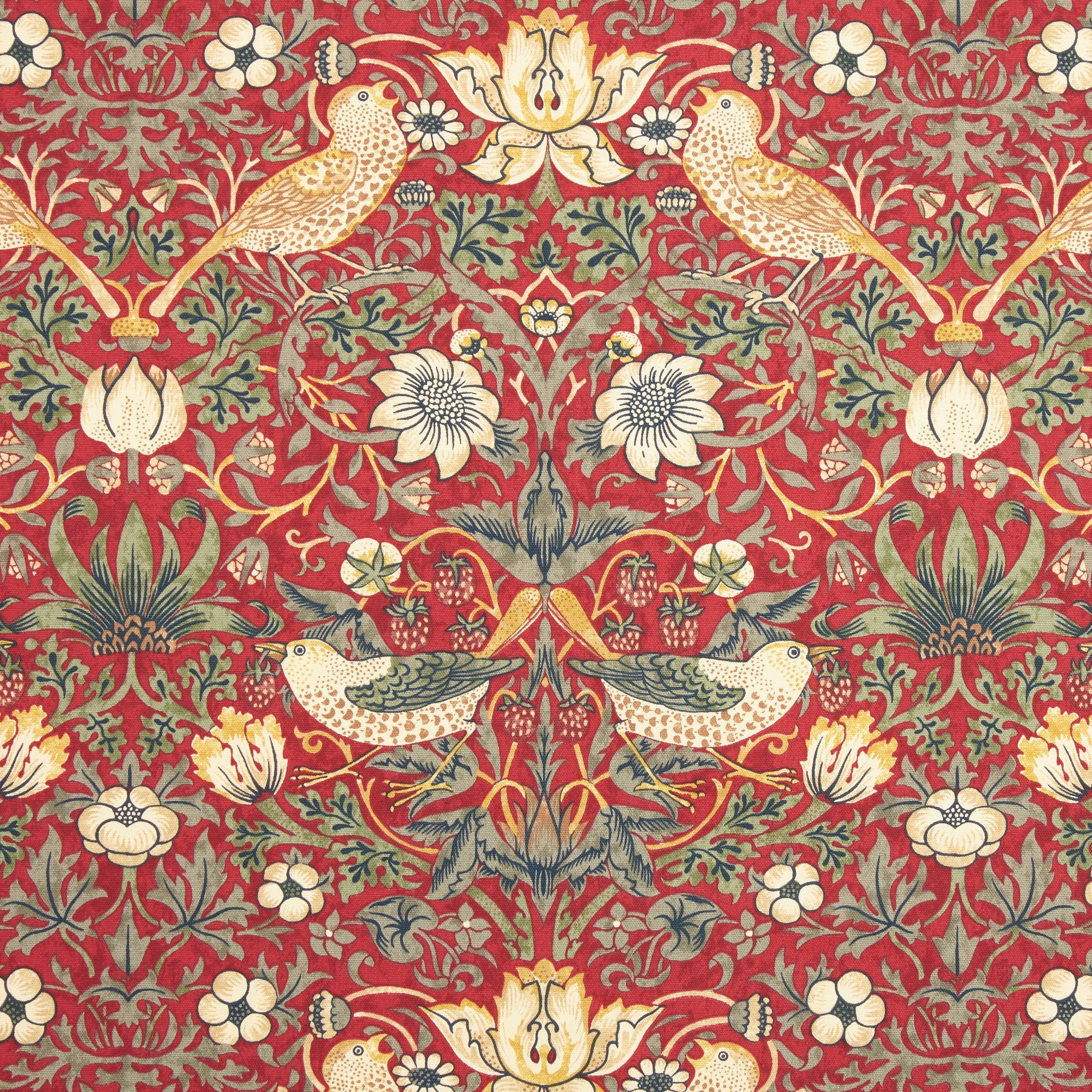 Morris & Co. Strawberry Thief curtains 137cm drop, UK version