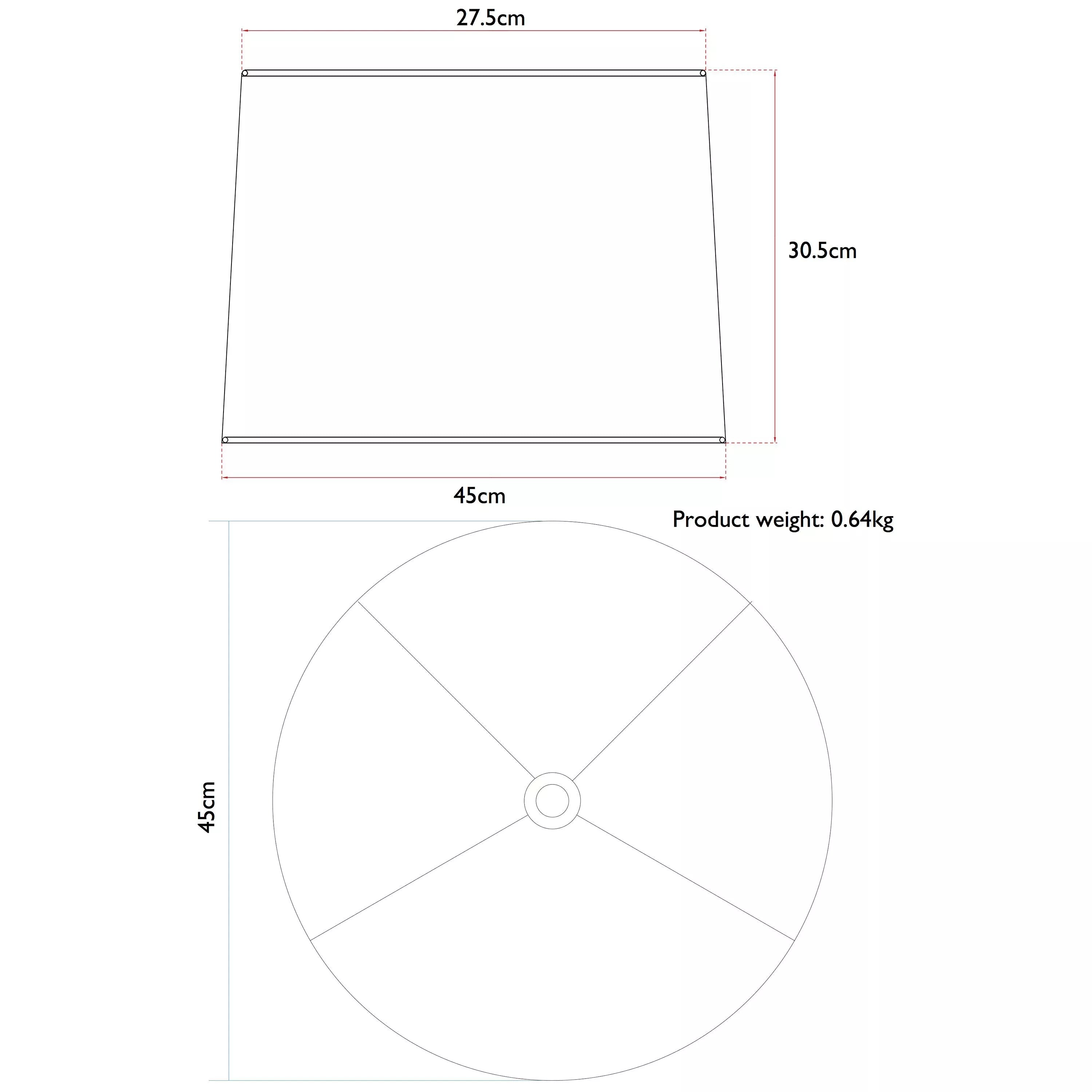 John Lewis Oratorio silk tapered lampshade, imported from the UK