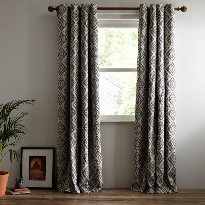John Lewis Native Weave pair lined eyelet curtains 228cm drop, UK version