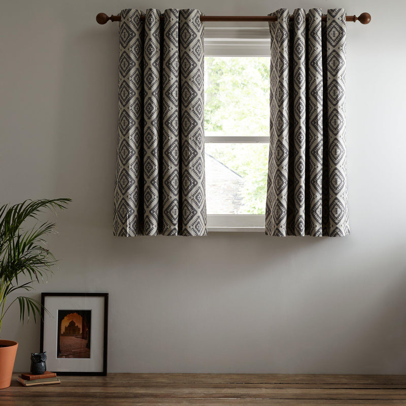 John Lewis Native Weave pair lined eyelet curtains 228cm drop, UK version