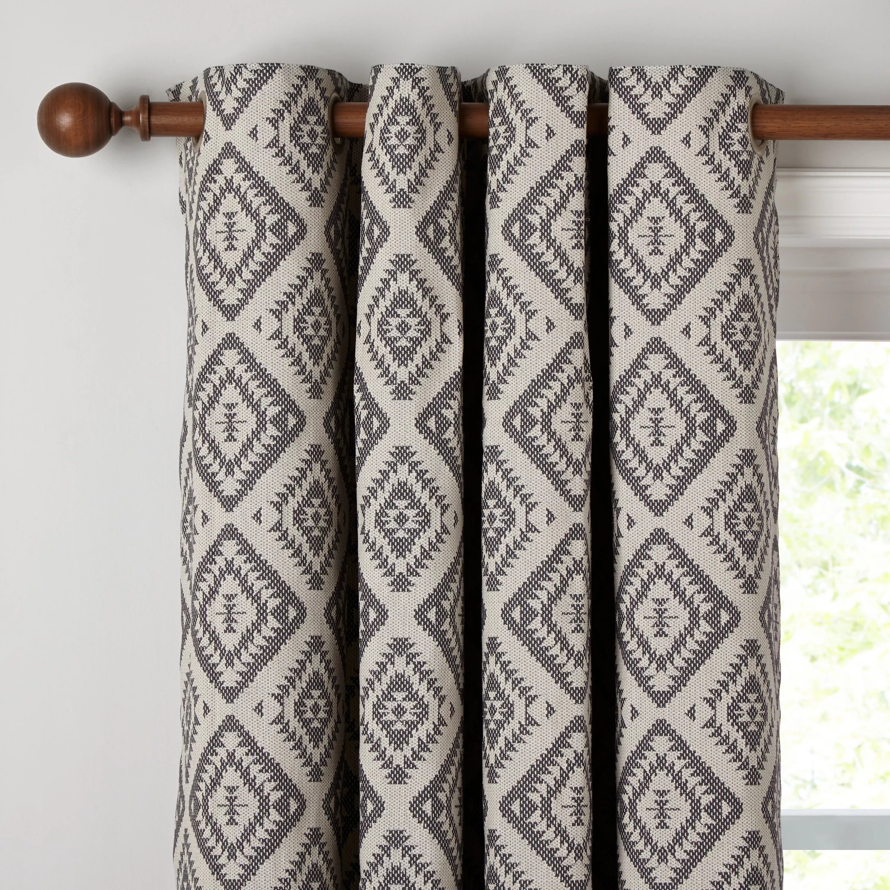 John Lewis Native Weave pair lined eyelet curtains 228cm drop, UK version