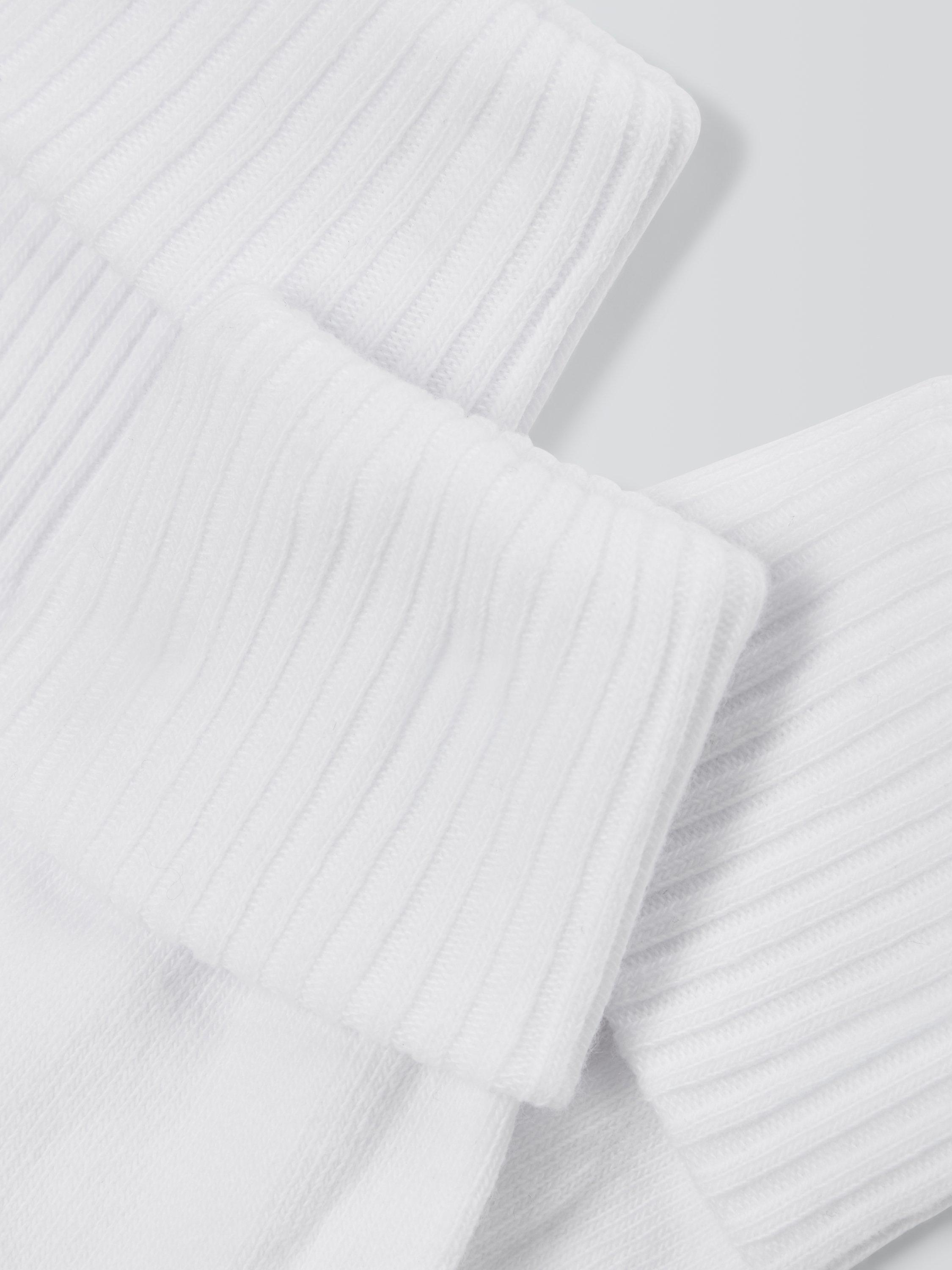 John Lewis kids roll over socks pack of 5 white - British product