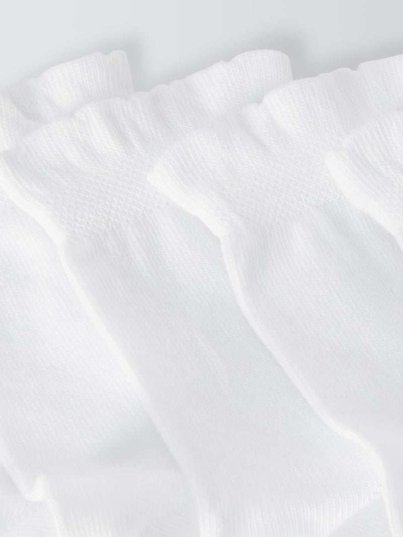 John Lewis kids' frill socks white pack of 5 - British product