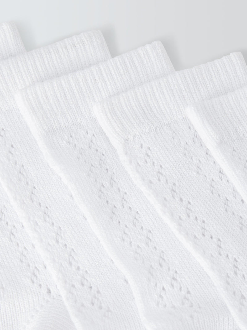 John Lewis children's knee high socks white pack of 5, imported from the UK