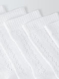 John Lewis children's pellerine ankle socks pack of 5 white, imported from the UK
