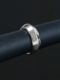 Nina B unisex sterling silver ridge ring - British product