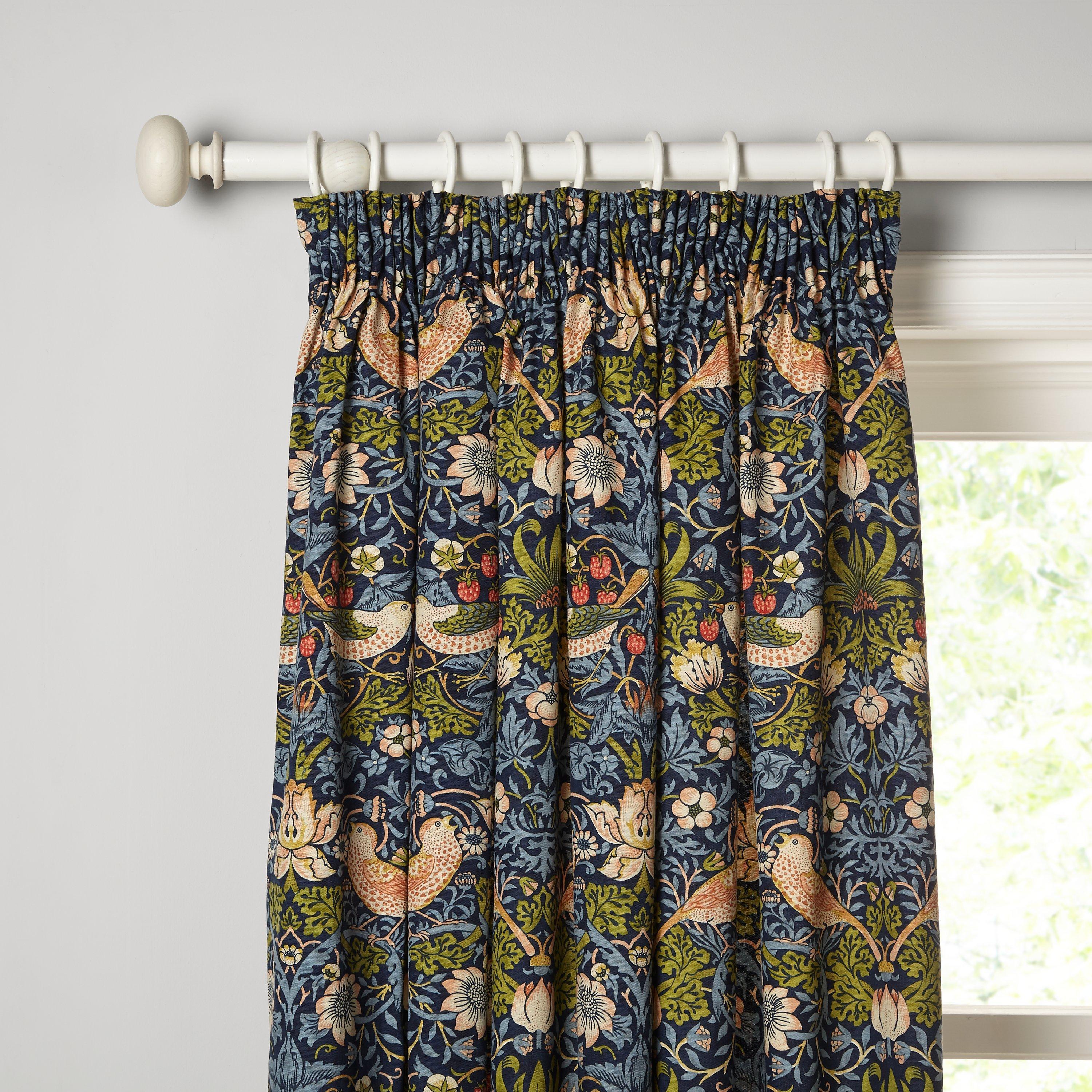 Morris & Co. Strawberry Thief curtains indigo 137x117cm - British product