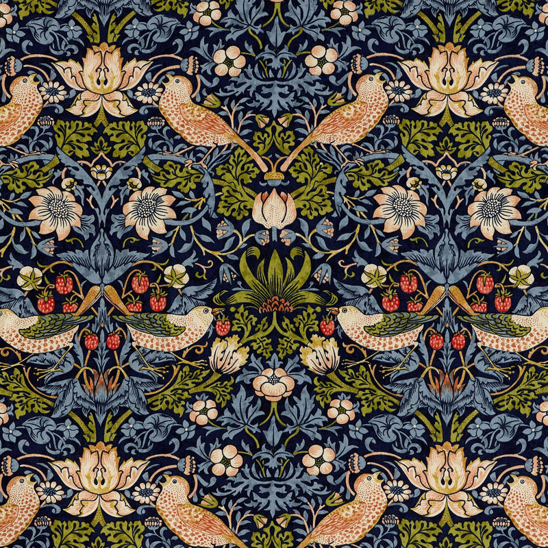 Morris & Co. Strawberry Thief curtains indigo 137x117cm - British product