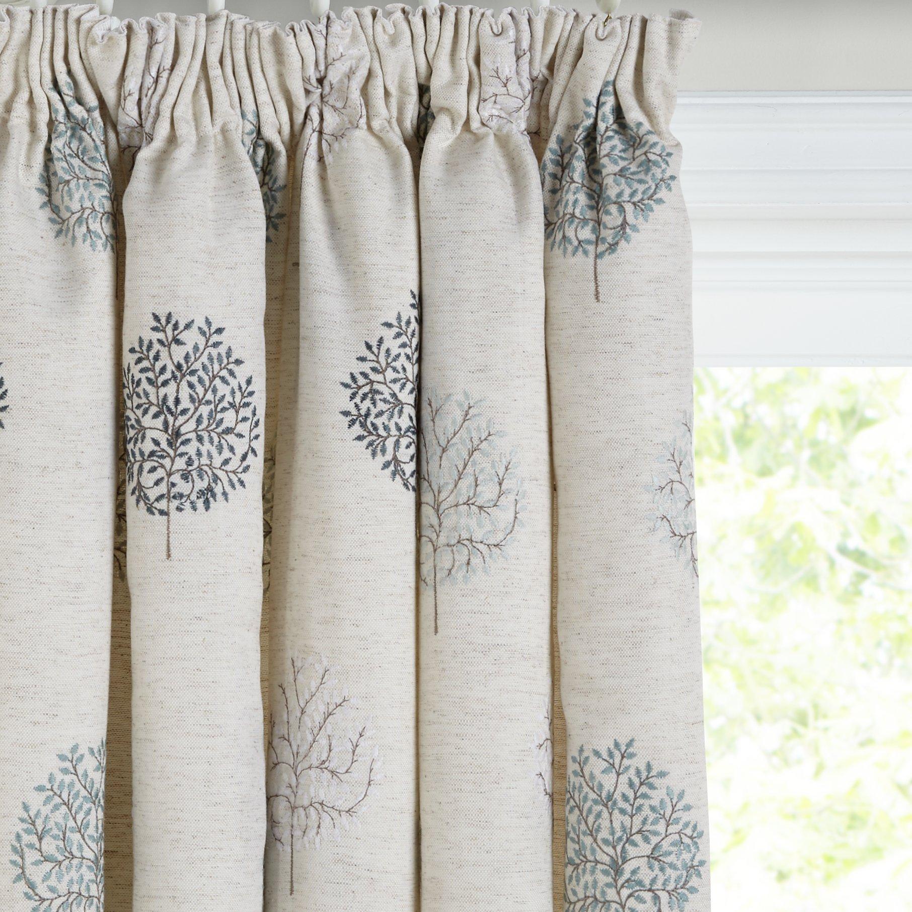 John Lewis olive tree curtains duck egg 137x167cm, imported from the UK