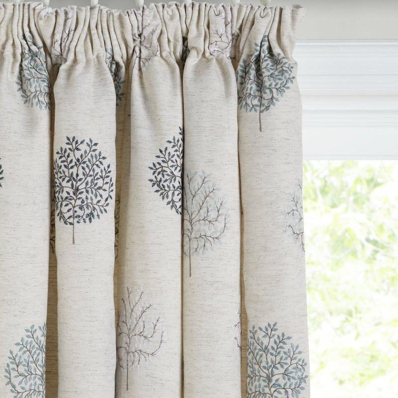 John Lewis olive tree curtains duck egg 137x167cm, imported from the UK