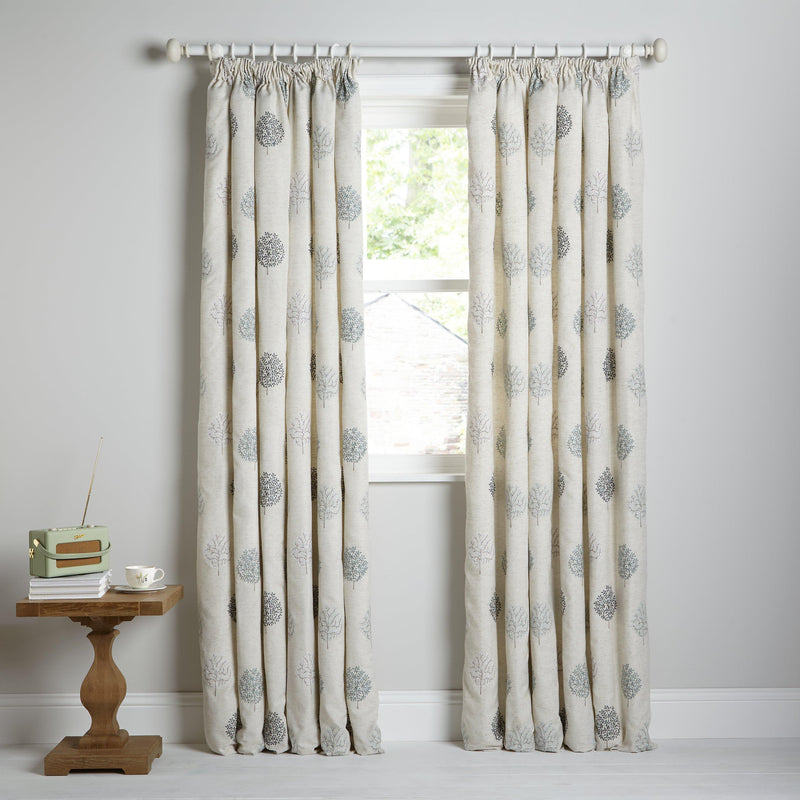 John Lewis olive tree curtains duck egg 137x167cm, imported from the UK