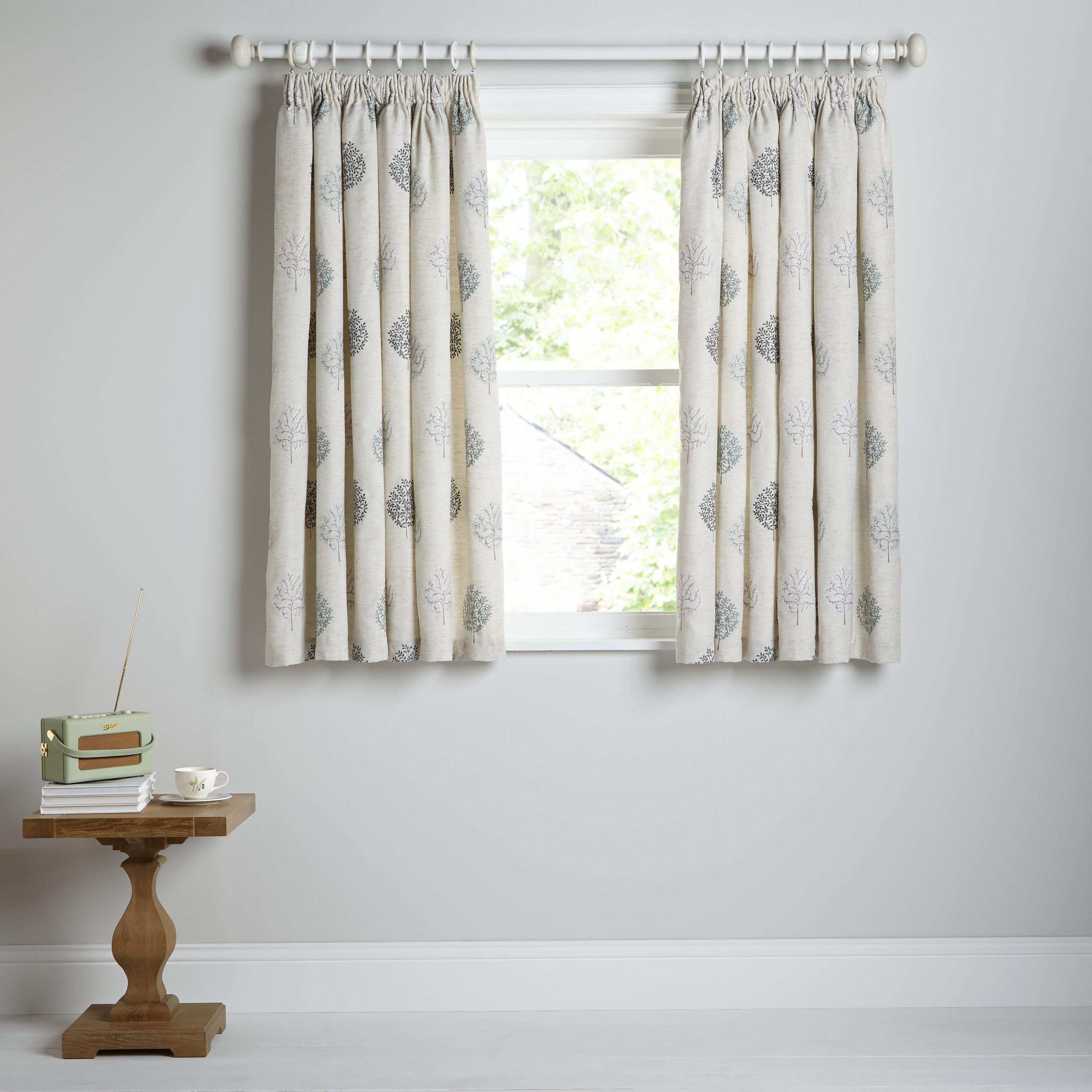 John Lewis olive tree curtains duck egg 137x167cm, imported from the UK
