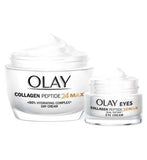 Olay Drunk On Peptides with Collagen Peptide24 MAX Day Moisturiser & Eye Cream Bundle GOODS Boots   