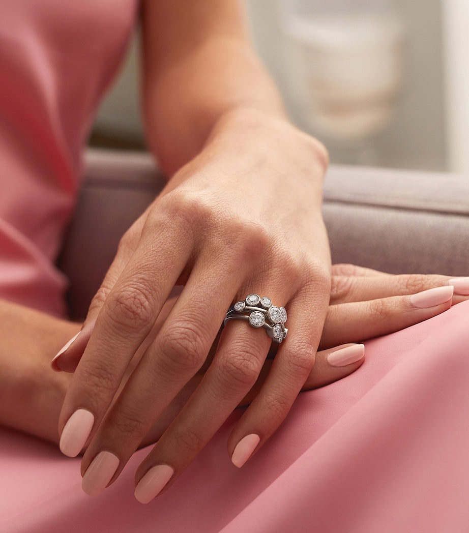 Boodles Medium Raindance platinum diamond ring - British product