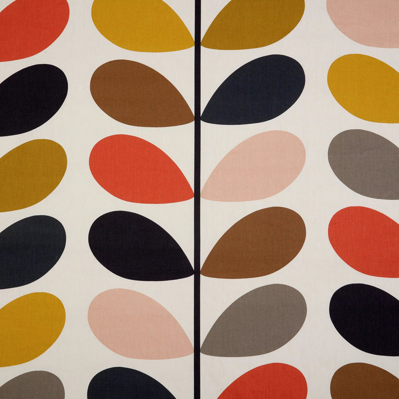 Orla Kiely multi stem print lined eyelet curtains 117x137cm, UK version