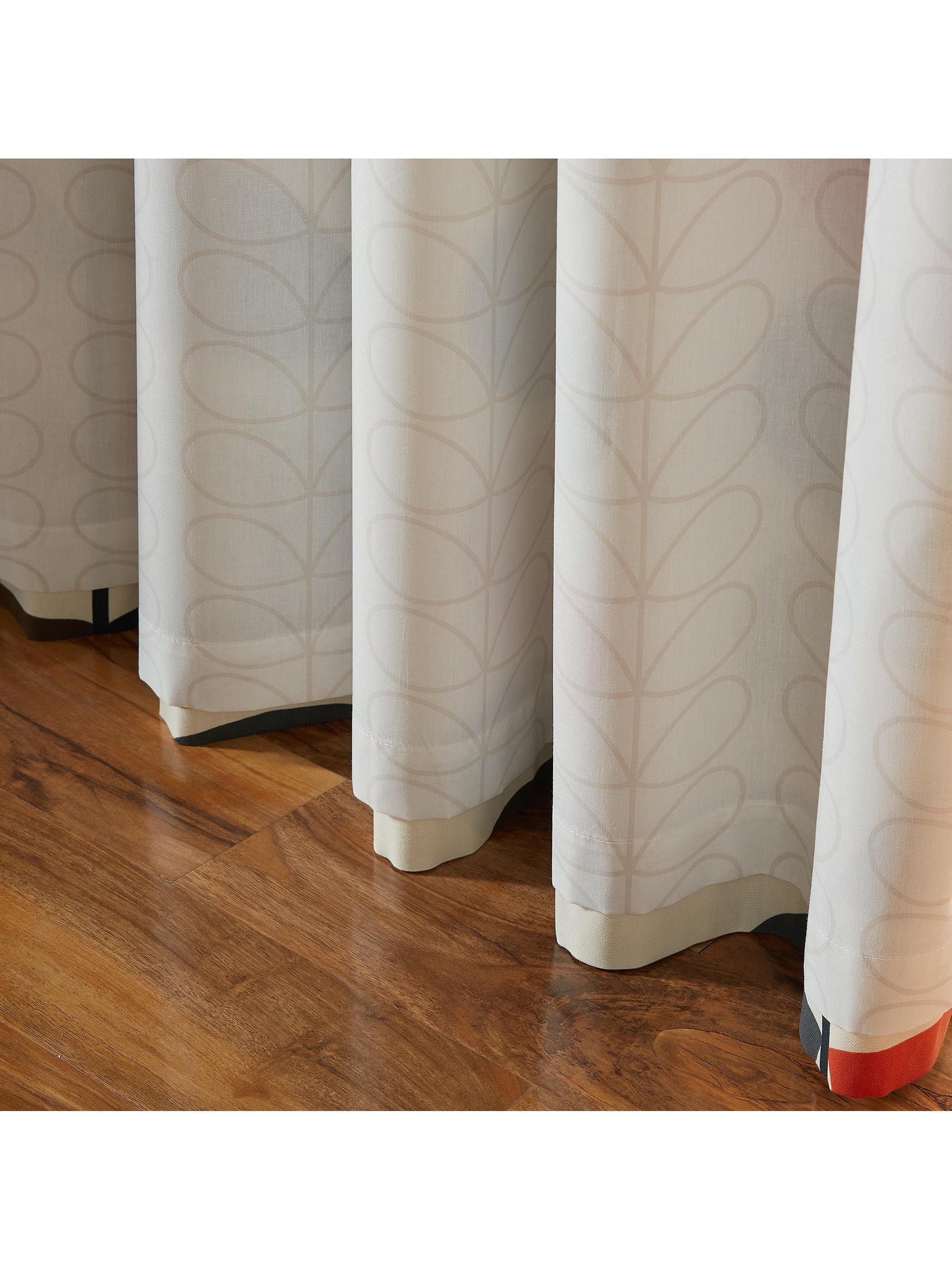 Orla Kiely multi stem print lined eyelet curtains 117x137cm, UK version
