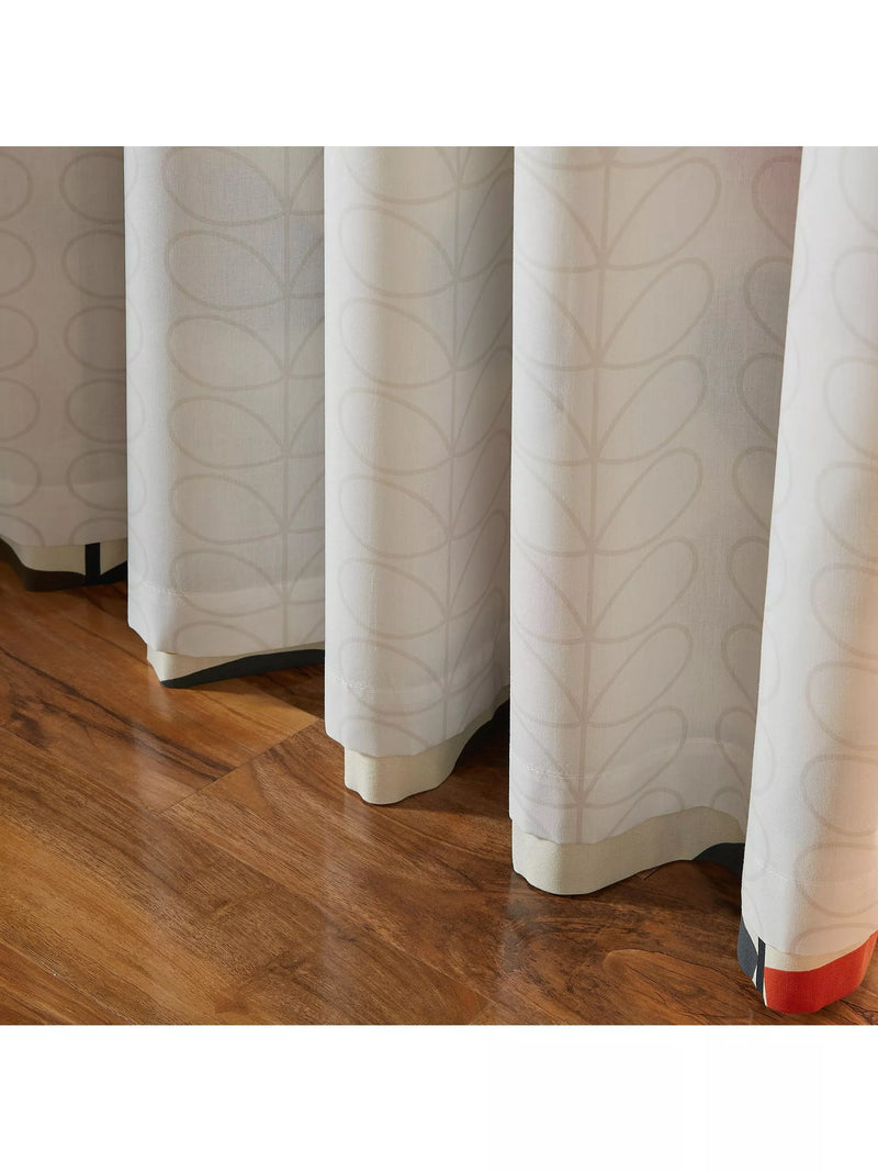 Orla Kiely multi stem print lined eyelet curtains 117x137cm, UK version