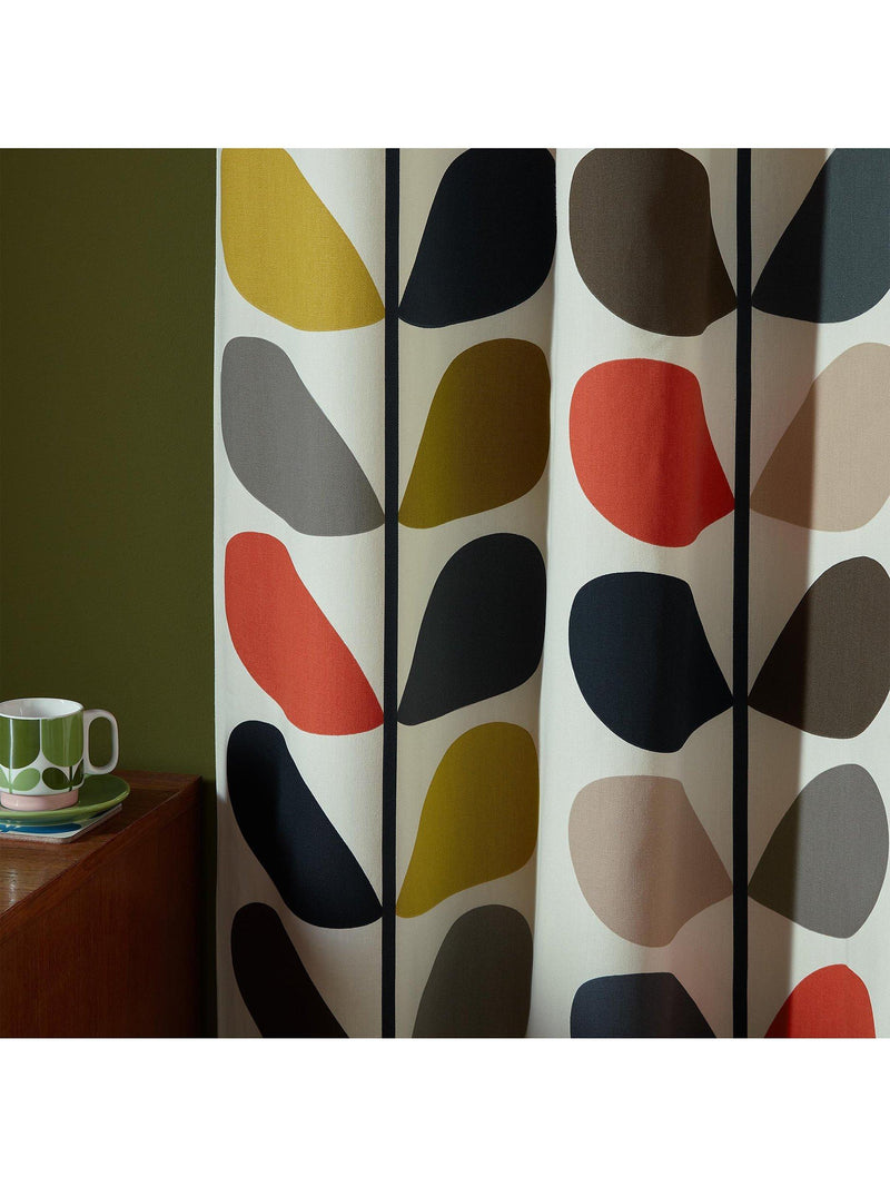 Orla Kiely multi stem print lined eyelet curtains 117x137cm, UK version